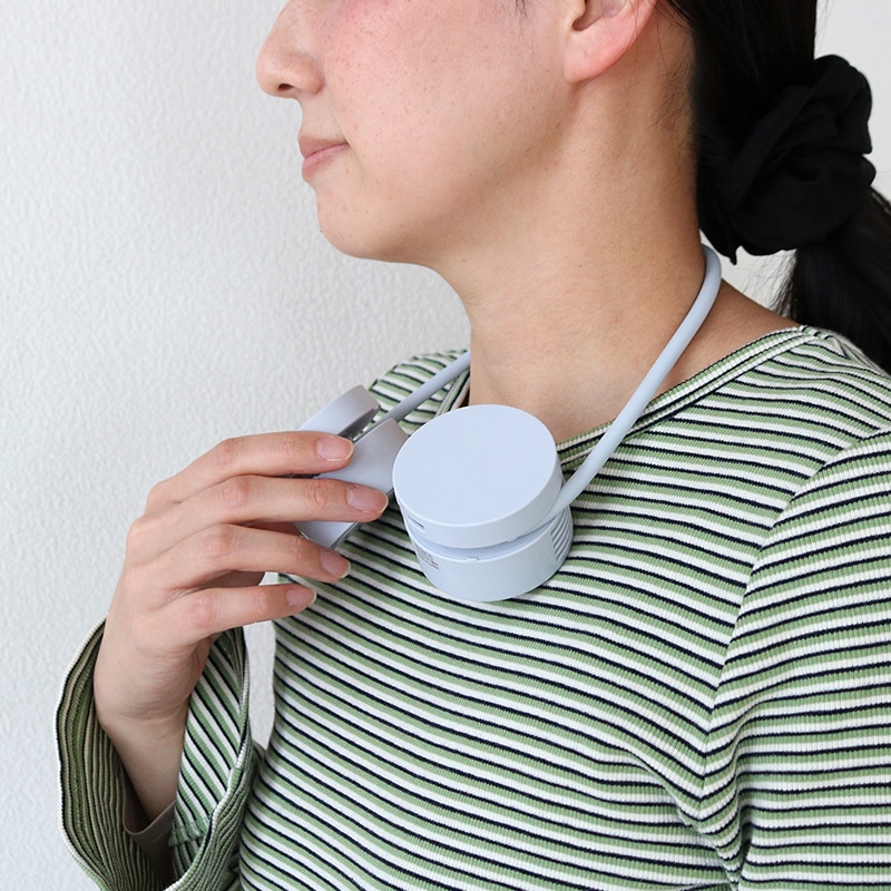 くるくる NECK FAN ブルー