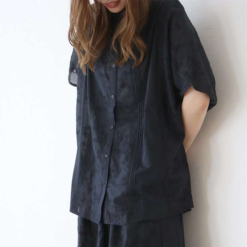 ボイル刺繍 ドルマンブラウス