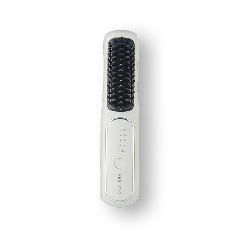 FESTINO 充電式 スタイリング ヒーターブラシ ホワイト