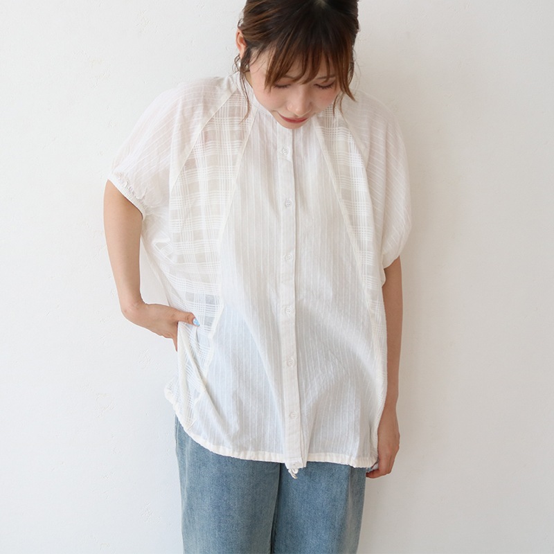 パッチワークドビー ドルマンブラウス
