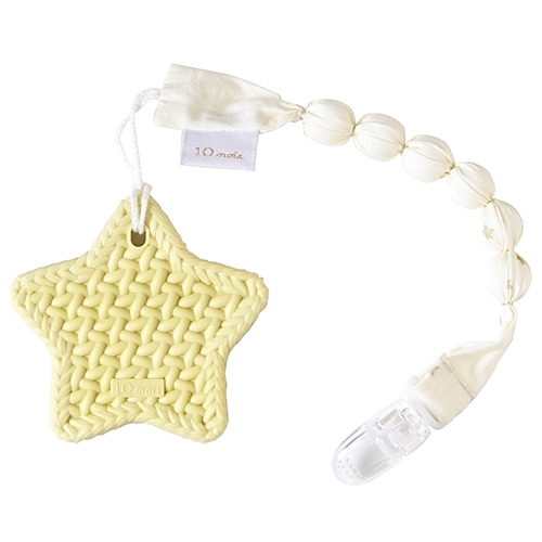 10mois（ディモア） TEETHER（歯がため） スター ホルダー付 イエロー