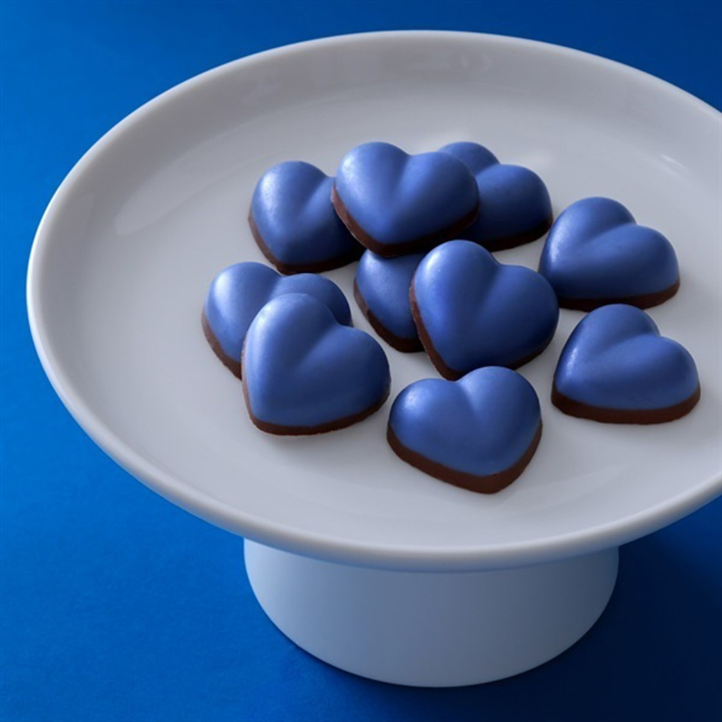 青のハートチョコレート（奈良祥楽）