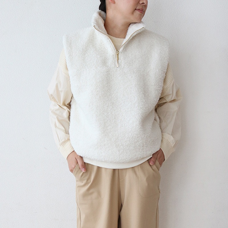 MIXボアハーフZIPベスト【返品不可】