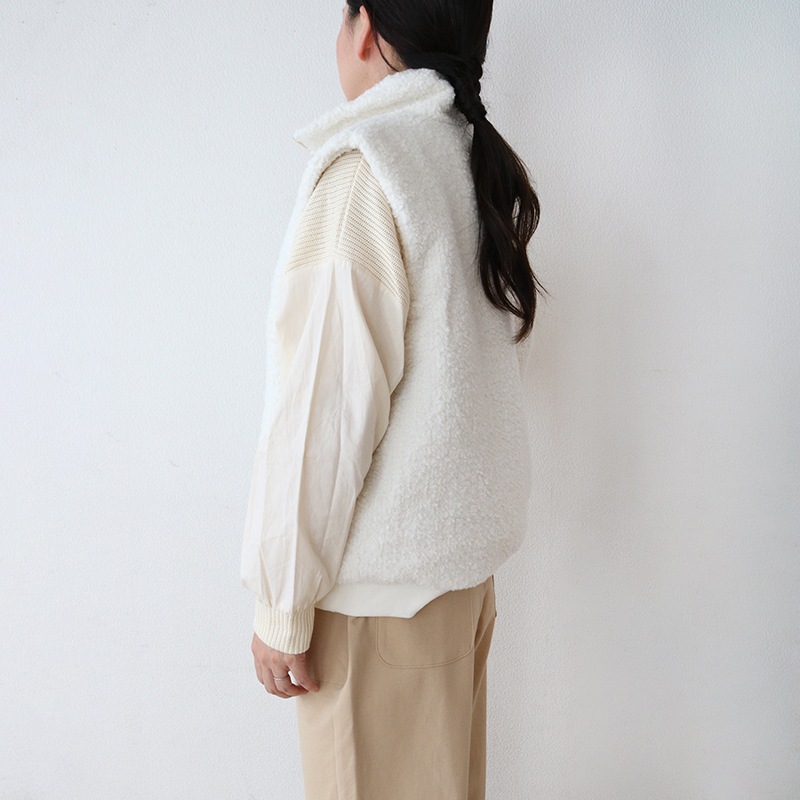 MIXボアハーフZIPベスト【返品不可】