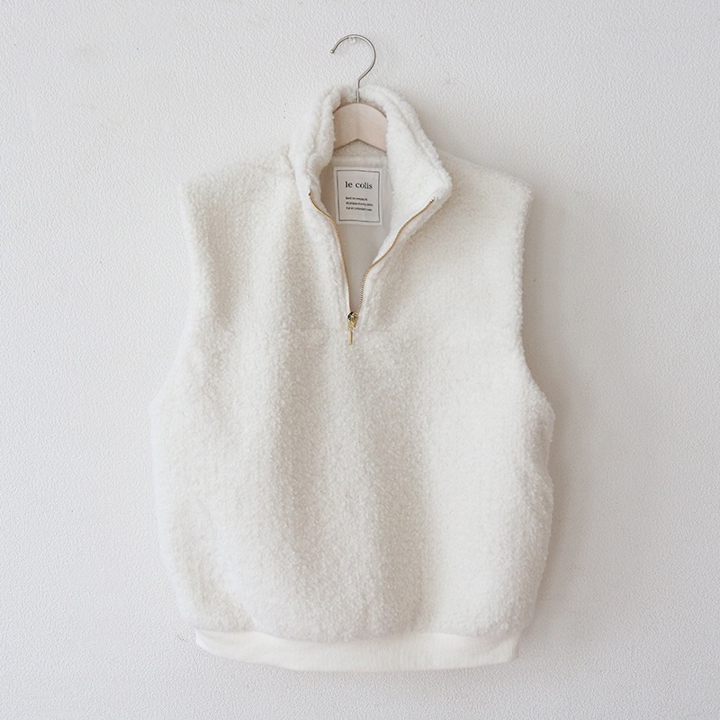 MIXボアハーフZIPベスト【返品不可】