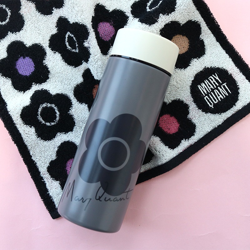 【名入れ可】MARY QUANT（マリークヮント）ステンレスボトル＆ハンカチギフト