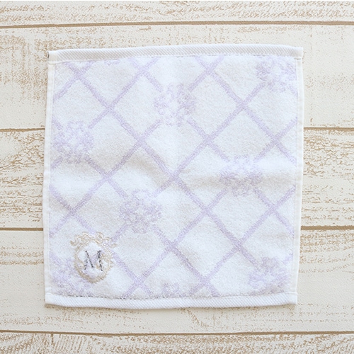 フラワーイニシャル タオルハンカチM