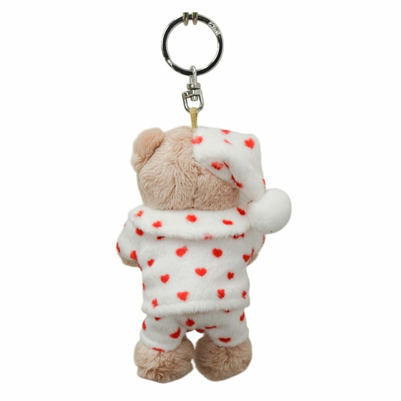 NICI キーホルダー ラブベアハートパジャマ 10cm