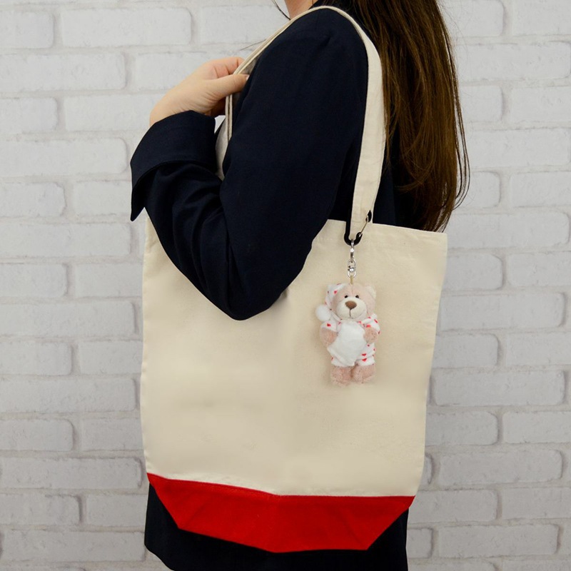 NICI キーホルダー ラブベアハートパジャマ 10cm