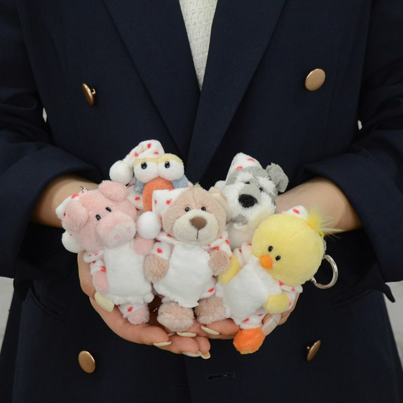 NICI キーホルダー ラブベアハートパジャマ 10cm