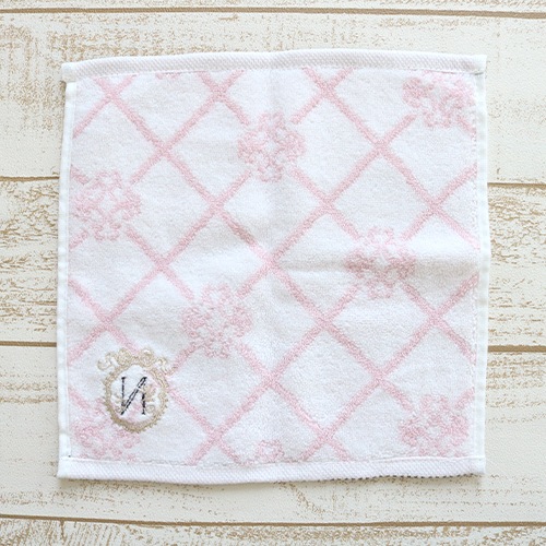 フラワーイニシャル タオルハンカチN