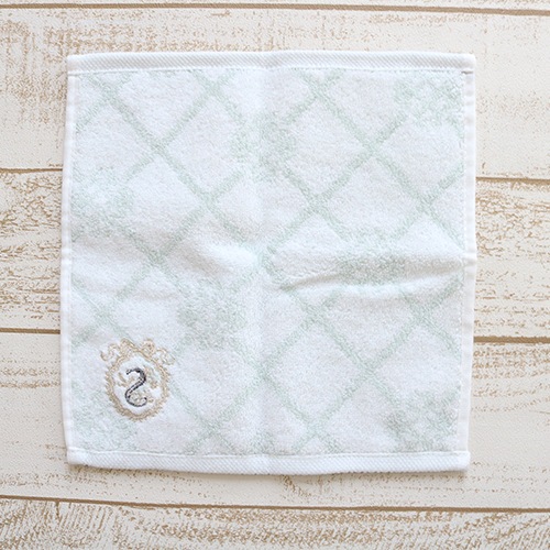 フラワーイニシャル タオルハンカチＳ