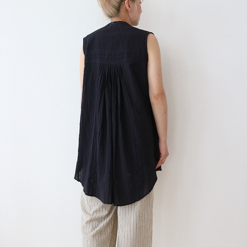 【WORKSHOP】archive スキッパーステッチノースリーブチュニック WORKSHOP】archive スキッパーステッチノースリーブチュニック