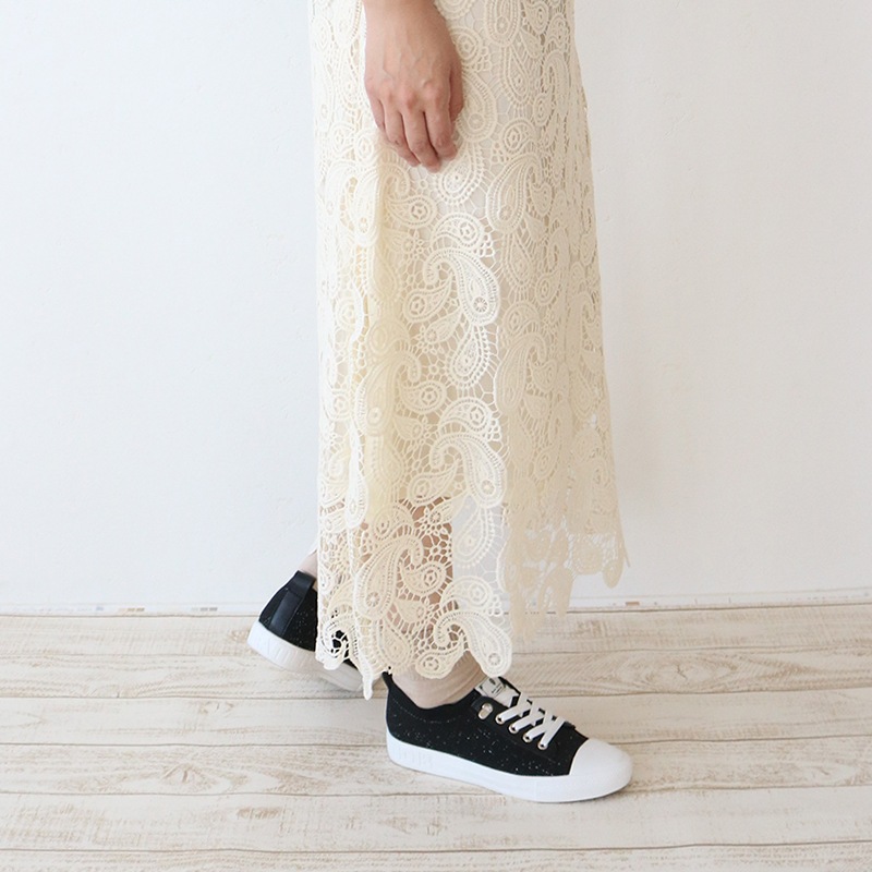 GENUINスニーカー BKラメ|BouJeloud(ブージュルード)