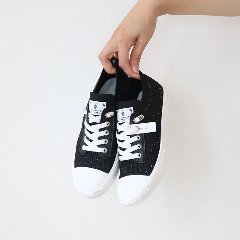 GENUINスニーカー BKラメ|BouJeloud(ブージュルード)