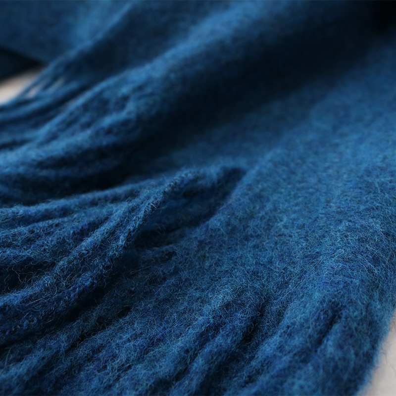 メランジモヘアマフラー BLU