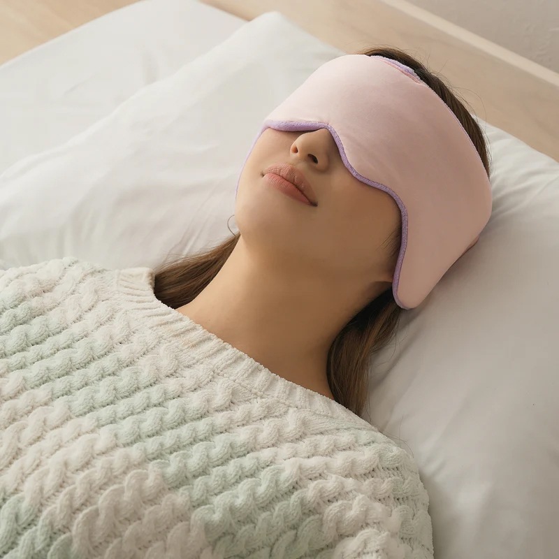 耳までつつむリバーシブルアイマスク