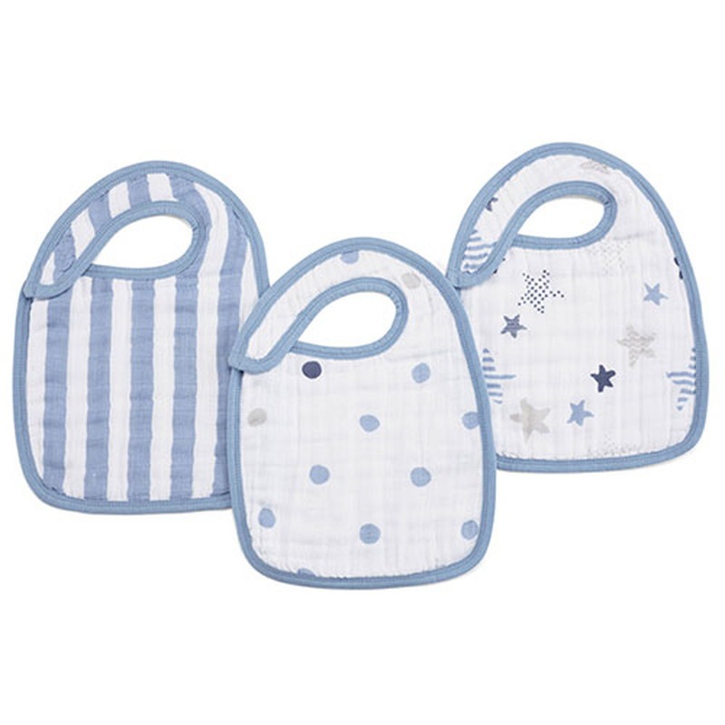 スナップ付きビブ3枚入り ロックスター|エイデン&アネイ aden+anais