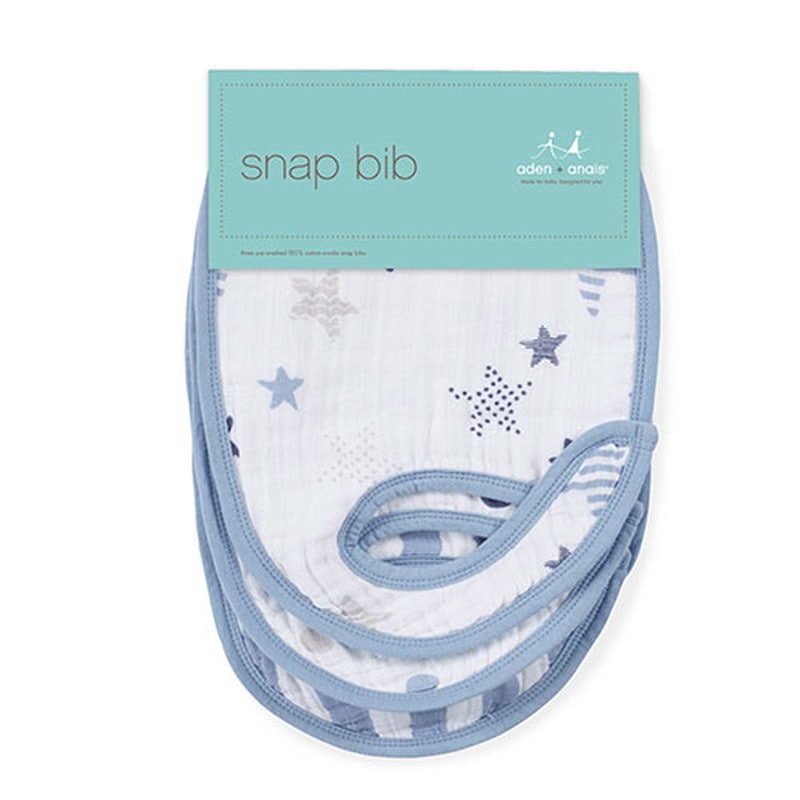 スナップ付きビブ3枚入り ロックスター|エイデン&アネイ aden+anais