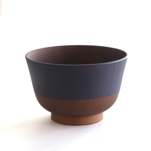 日本伝統色 塗分汁椀 茄子紺