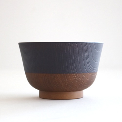 日本伝統色 塗分汁椀 茄子紺