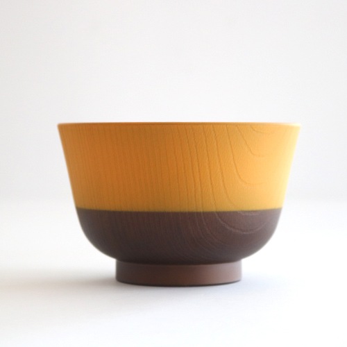 日本伝統色 塗分汁椀 山吹色