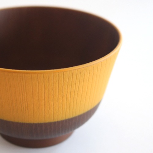 日本伝統色 塗分汁椀 山吹色