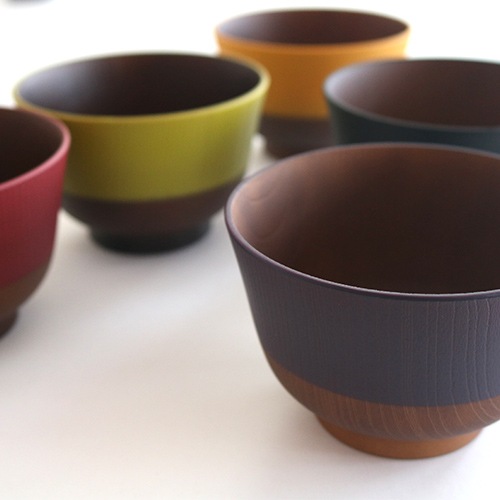 日本伝統色 塗分汁椀 山吹色