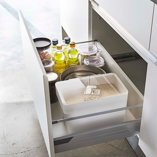 tower シンク下米びつ 5kg 計量カップ付き