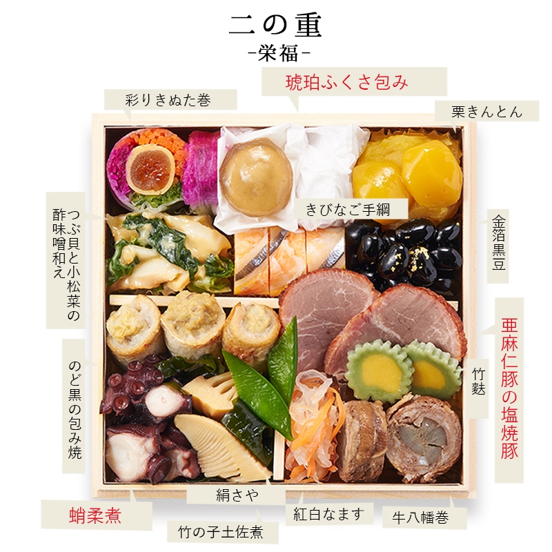 栄福(ハンプティーのおせち2026) 純和風 二段重 1～2人用【12月30日お