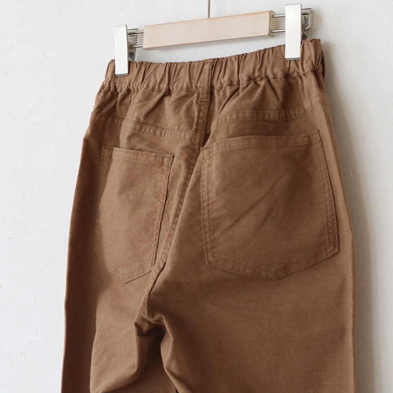 トリックジップ ピーチライクコットンのタックパンツ CAMEL | ハンプ