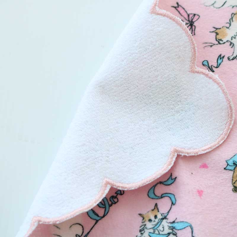 くらはしれい プリントスカラップハンカチ PNK