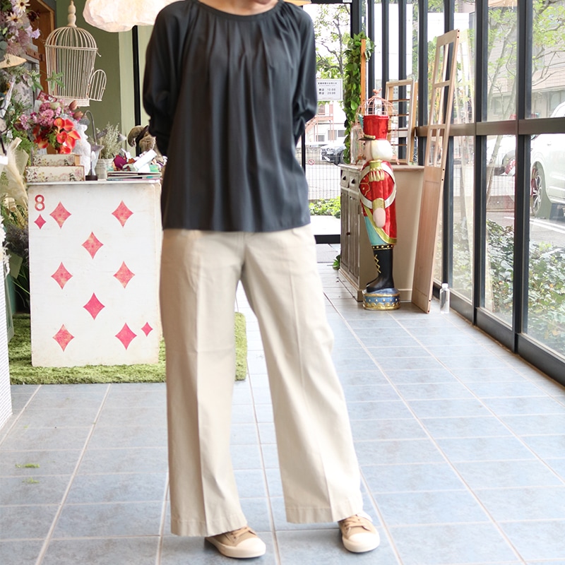 トリックジップ 綿麻オックスのスラックスパンツ LBE