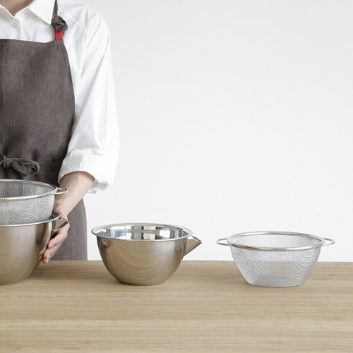 業務用打出料理鍋、ボール、ザル セット 家事問屋]横口ボールザルセット 20 | KOBUNSHA SELECT SHOP | [家事