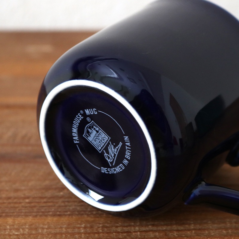 ロンドンポタリー ファームハウス マグカップ コバルトBL