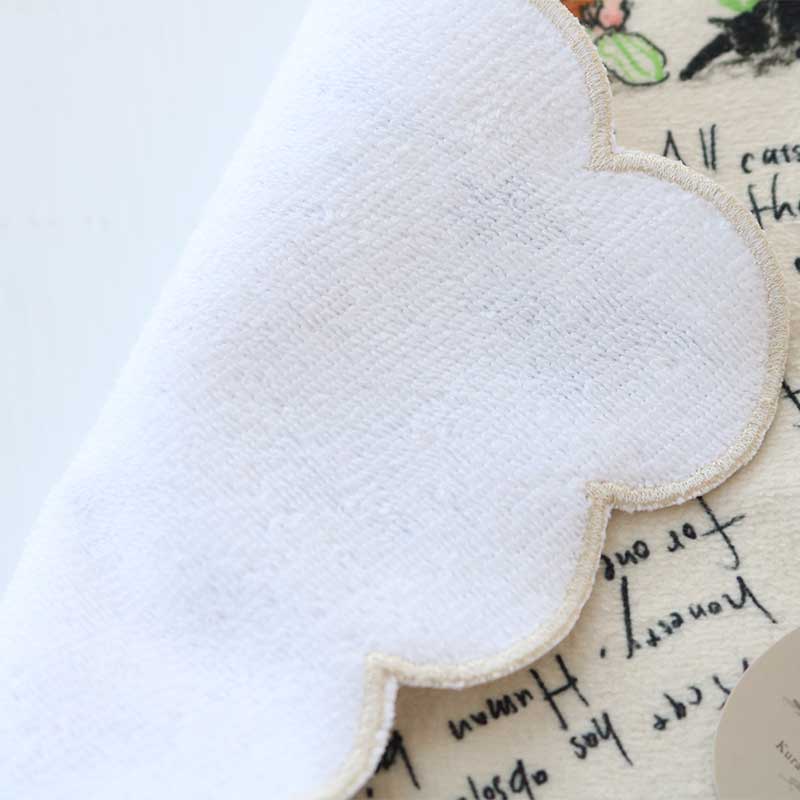 くらはしれい プリントスカラップハンカチ BEG