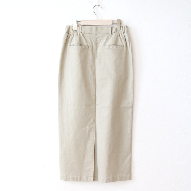 トリックジップ 綿麻オックスのロングスカート LBE