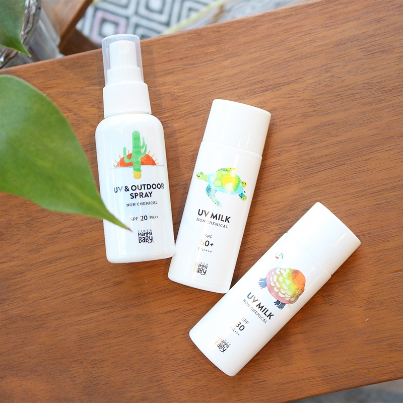 日焼け止め apimama ママベビー ノンケミカルUVミルク SPF30 | ハンプティーダンプティー