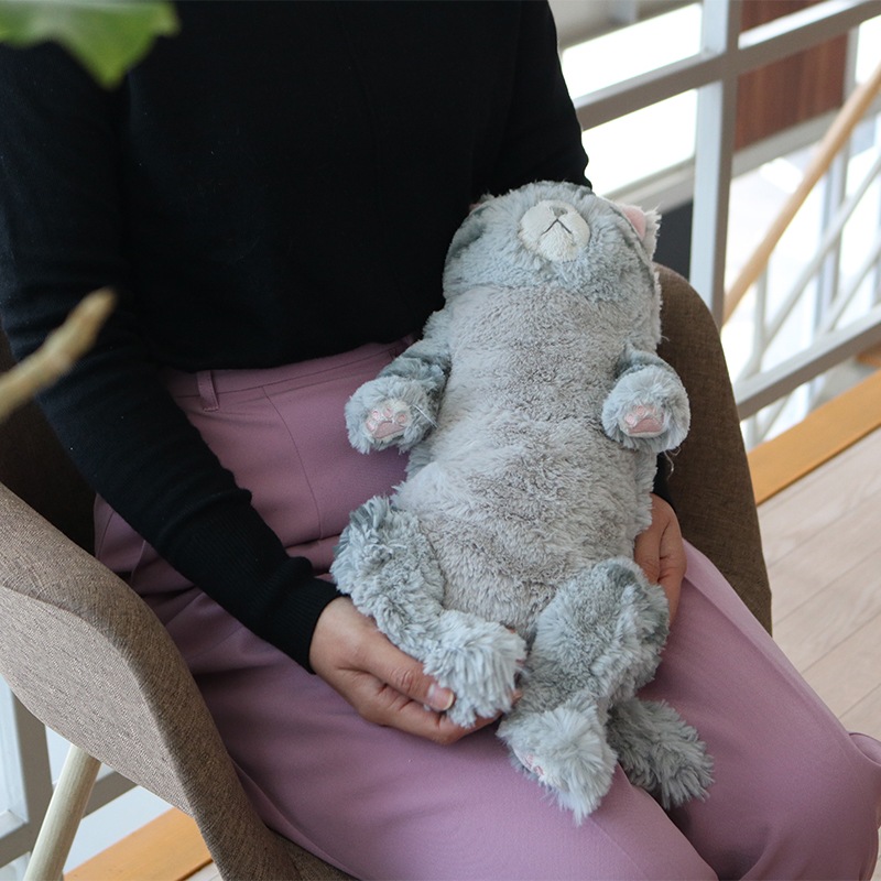 ひざねこ　お座り　サバシロ　グレー ひざねこ ぬいぐるみ(S) サバシロ - サンレモン