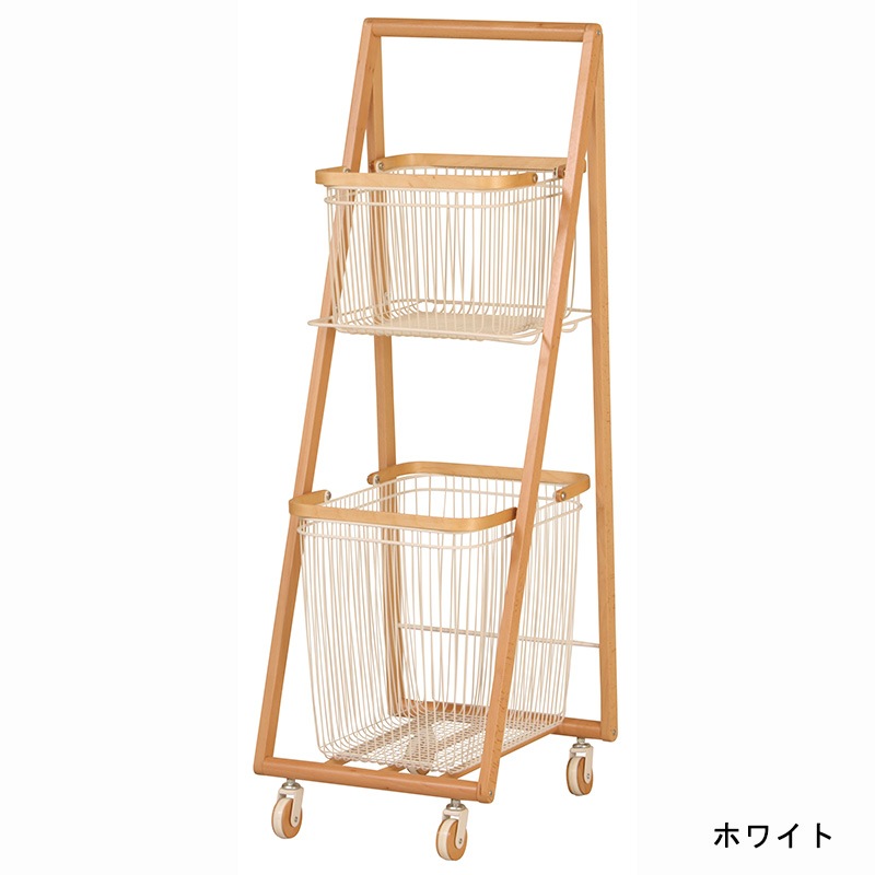 カールスバーグ　トローリー　キャリー　バスケット　ワゴン　非売品 弘益 LIV キャリーバスケットワゴンS W380×D355×H970mm グレー