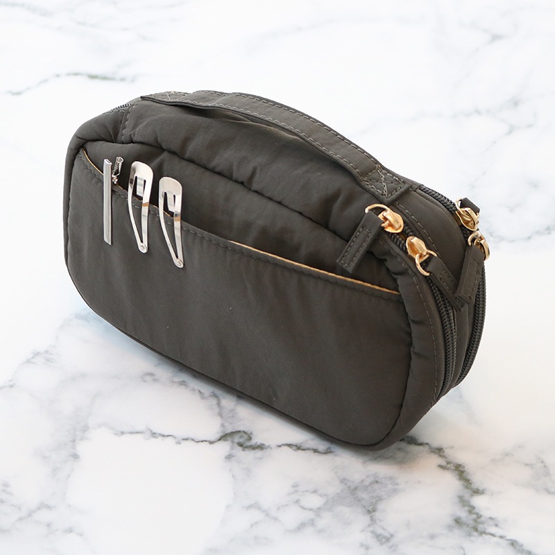 2層メイクポーチ DGY