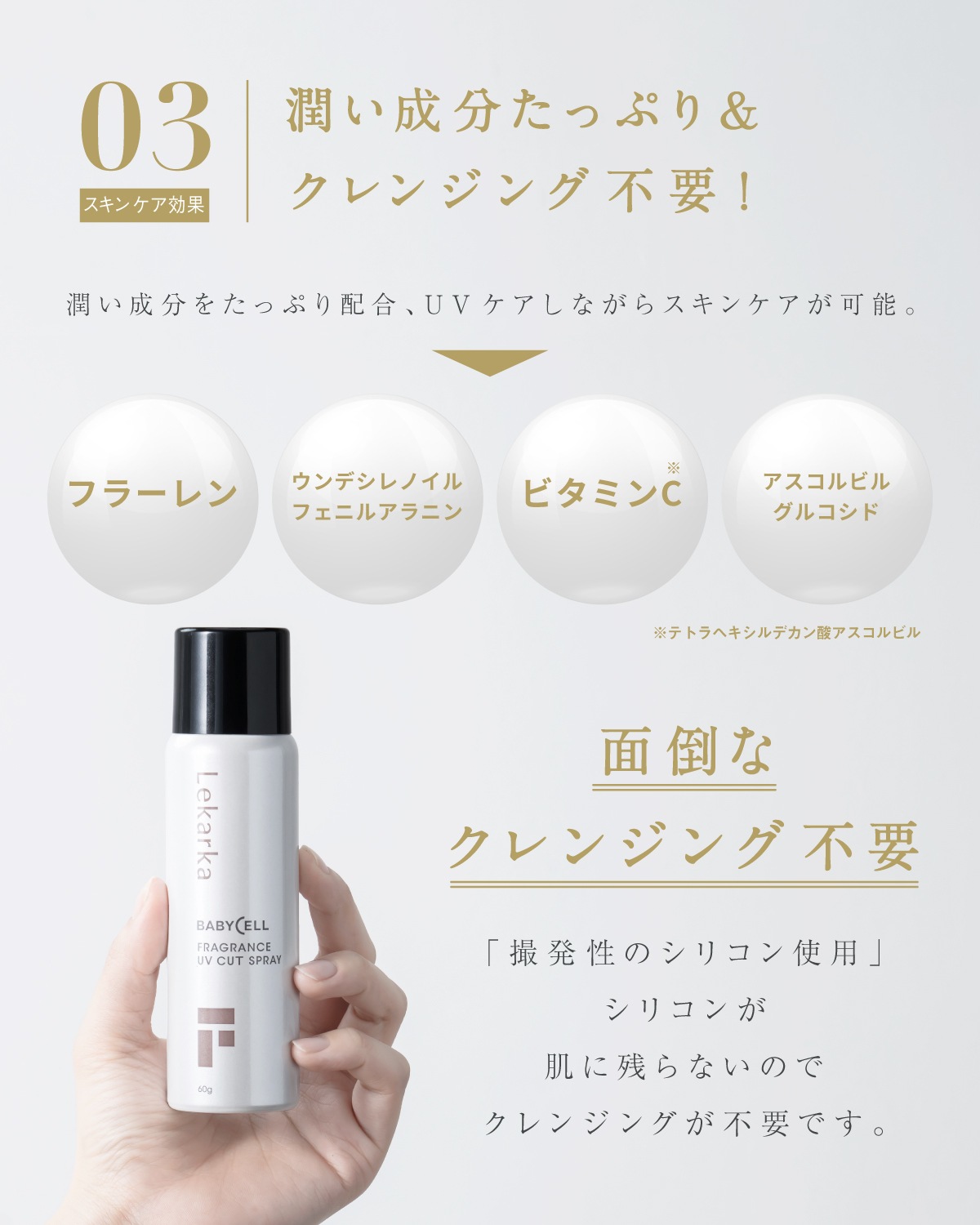 【正規品販売店】レカルカ Lekarka FRAGRANCE UV CUT SPRAY フレグランスUVカットスプレー 60g
