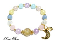 【POP STAR☆】数量限定♪大粒ルチルクォーツ使用！金運や恋を運ぶ★Moon Child＋。|個性派 レディース