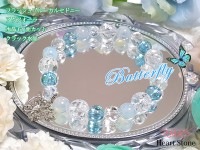 フラッシュブルーカルセドニーは当店オリジナルの特注品☆Butterfly|個性派 レディース