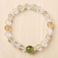 【太陽のように明るく偉大なパワー】ぺリドットの光のガーデンストーンブレスレット|シンプル派 レディース