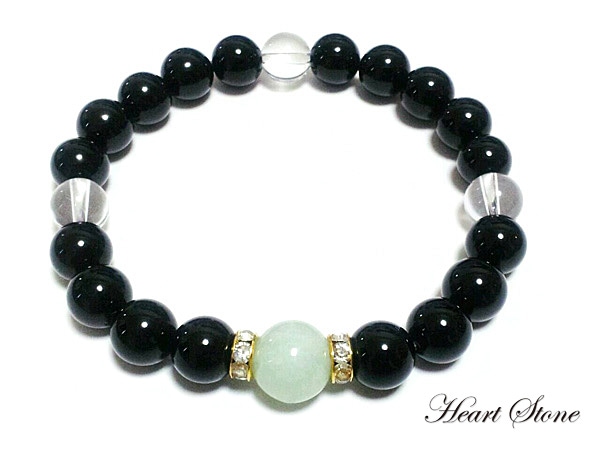 BARRIER -バリア-】邪気を跳ね返す本翡翠×ブラックオニキス天然石