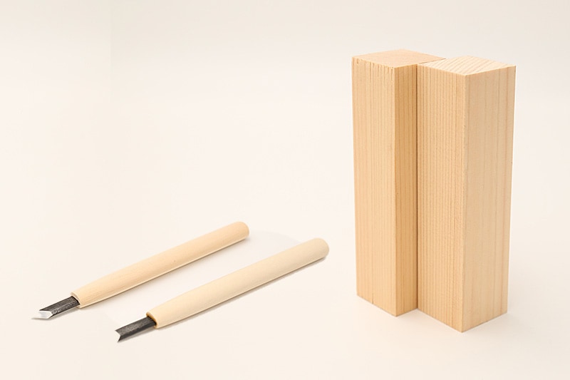 円空仏用】彫刻刀＋材料セット | こころの仏像彫刻 初級編 | 木彫り広場