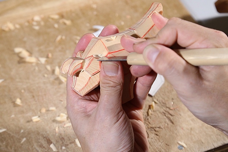 こころの木彫り「招福 うし」DVD+彫刻刀