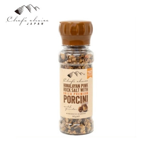 シェフズチョイス Chef's Choice ヒマラヤ岩塩＆ドライプレミアムポルチーニ 140g ミル付