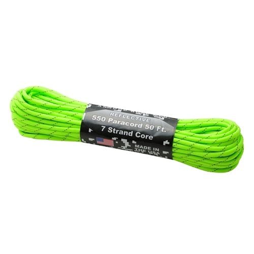 アットウッドロープ ATWOOD ROPE MFG. パラコード リフレクティブ ネオングリーン